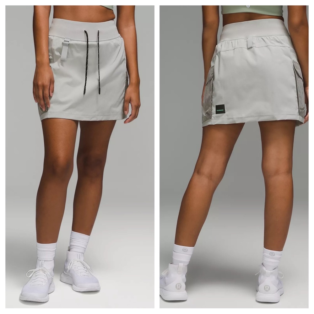 Lululemon Multi Pocket Cargo HR Hiking Skirt / Skort- Seal Grey - Picture 4 of 11